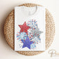 4th of July DTF Transfers, Ready to Press, T-shirt Transfers, Heat Transfer, Direct to Film, USA, Holiday, Stars, Sparkly, Faux Glitter