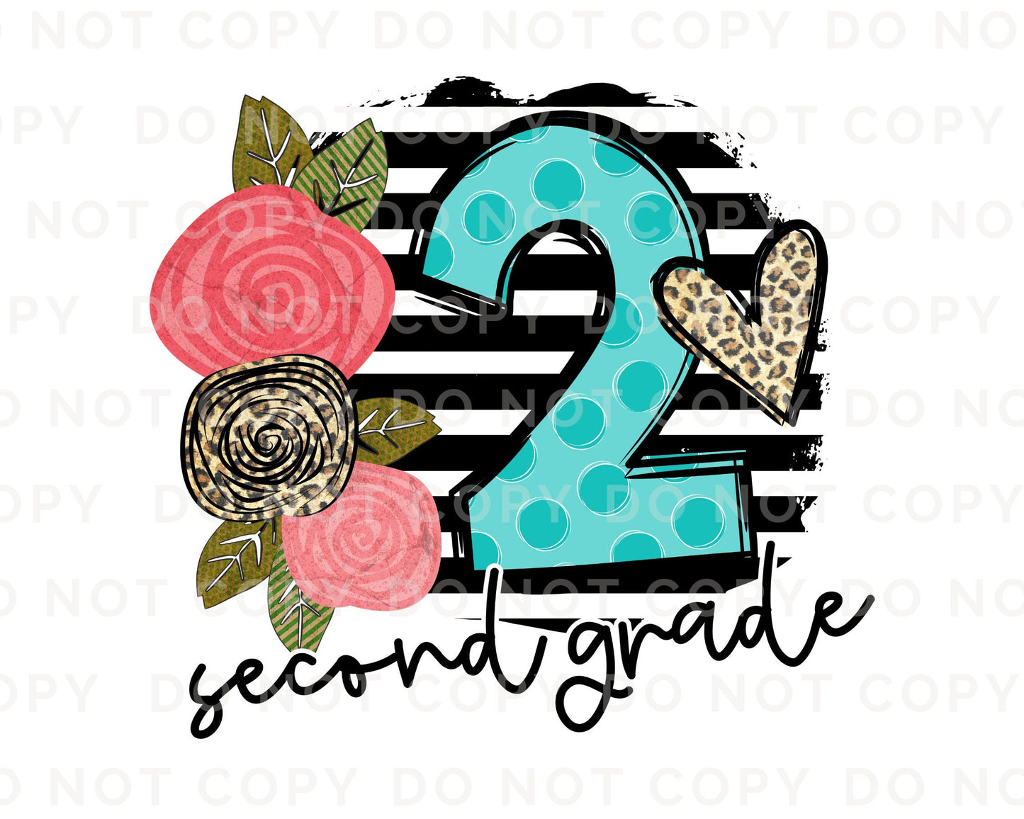 Second Grade DTF Transfer, First Day of School, Heat Transfer, Ready to Press, Direct to Film, First Day of School, Boho, Teacher, 2nd Grade