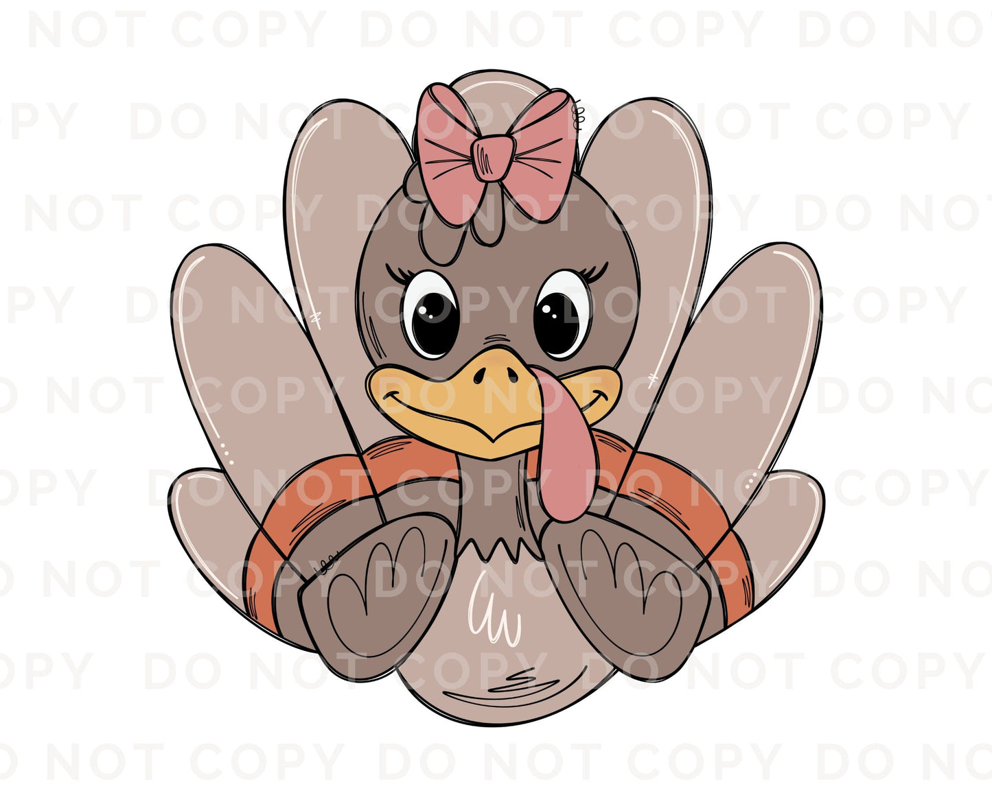 Thanksgiving DTF Transfers, Ready to Press, T-shirt Transfers, Heat Transfer, Direct to Film, Cute, Holiday, Fall, Autumn, Girl Turkey