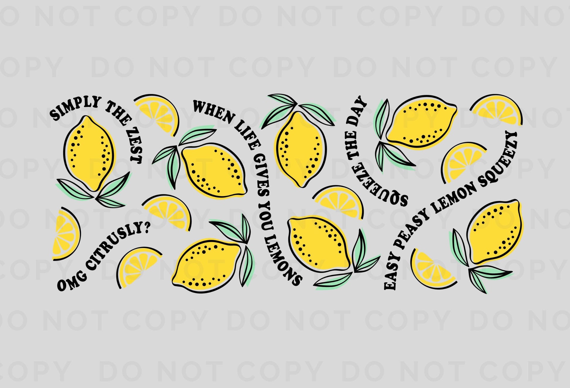 UV DTF 16oz Libbey Cup Wrap Sticker, Ready To Apply, Direct to Film, Wrap, Summer, Glass Can, Permanent, Zest, When Life Gives You Lemons