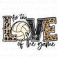 Volleyball DTF Transfers, Ready to Press, T-shirt Transfers, Heat Transfer, Direct to Film, Sports, Leopard, Cheetah, Love of The Game