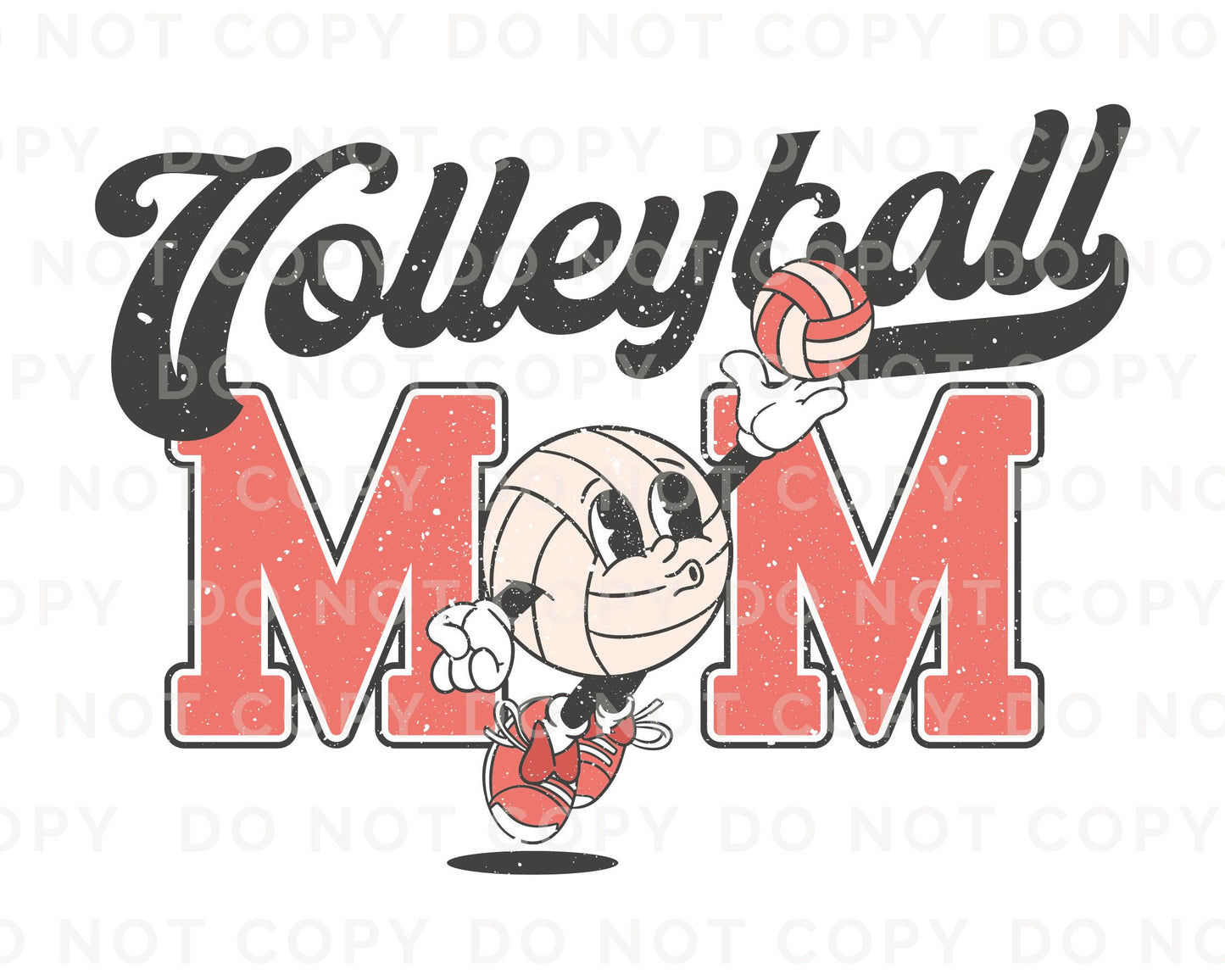 Volleyball DTF Transfers, Ready to Press, T-shirt Transfers, Heat Transfer, Direct to Film, Sports Mom, Retro Volleyball Mom, Distressed