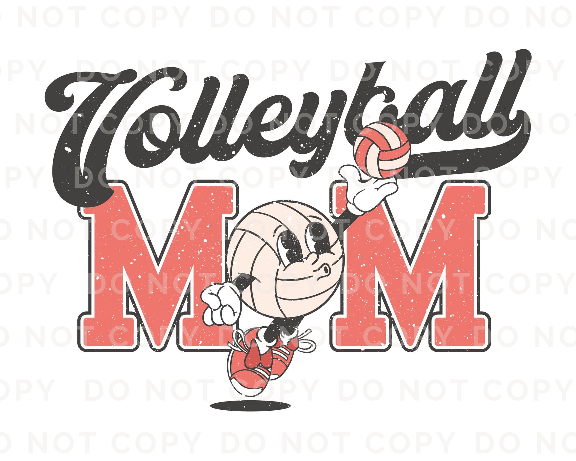 Volleyball DTF Transfers, Ready to Press, T-shirt Transfers, Heat Transfer, Direct to Film, Sports Mom, Retro Volleyball Mom, Distressed
