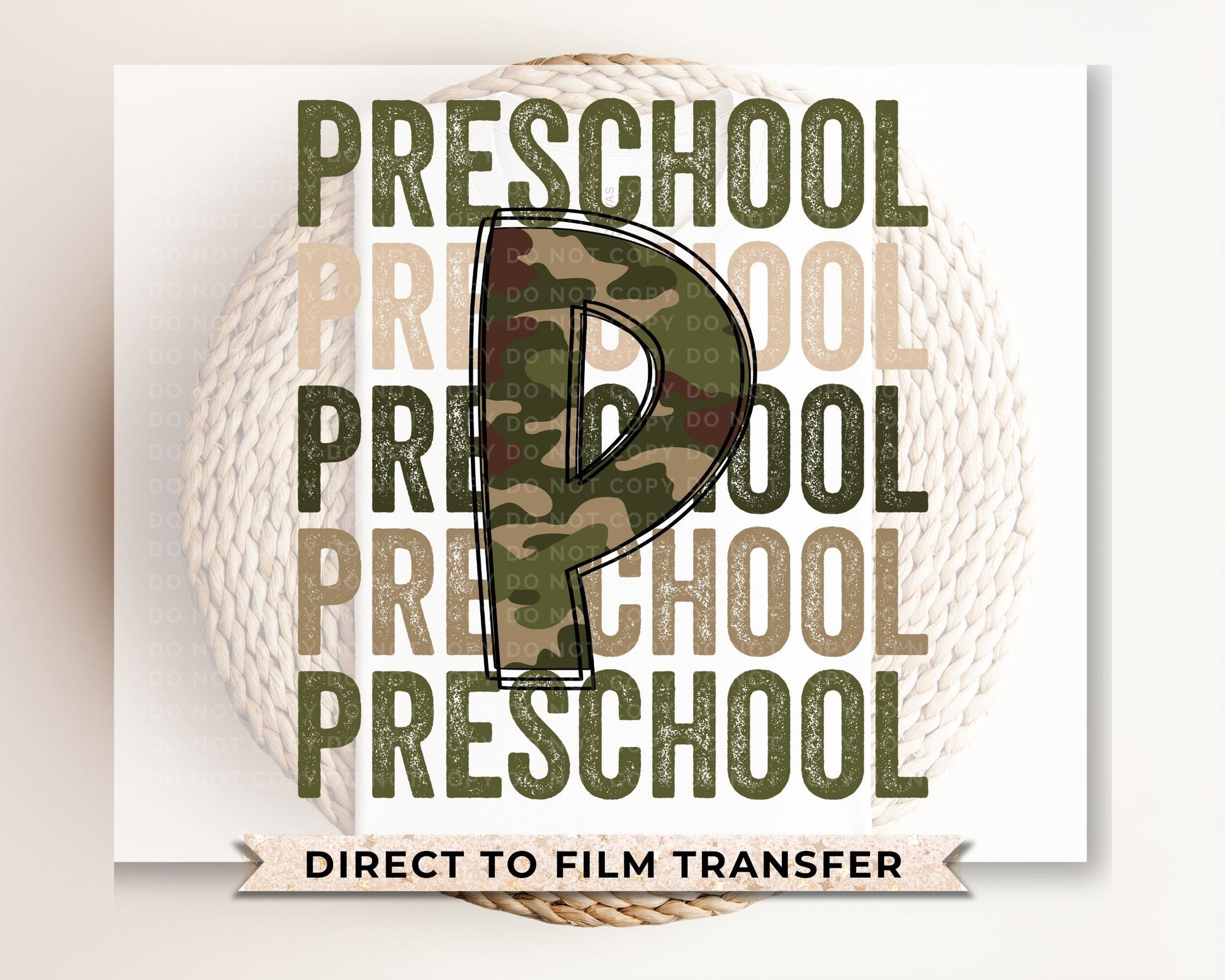 School DTF Transfer, First Day of School, Heat Transfer, Ready to Press, Direct to Film, First Day of School, Camouflage Boy Preschool