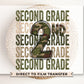 Second Grade DTF Transfer, First Day of School, Heat Transfer, Ready to Press, Direct to Film, Camo, Camouflage, 2nd, First Day of School