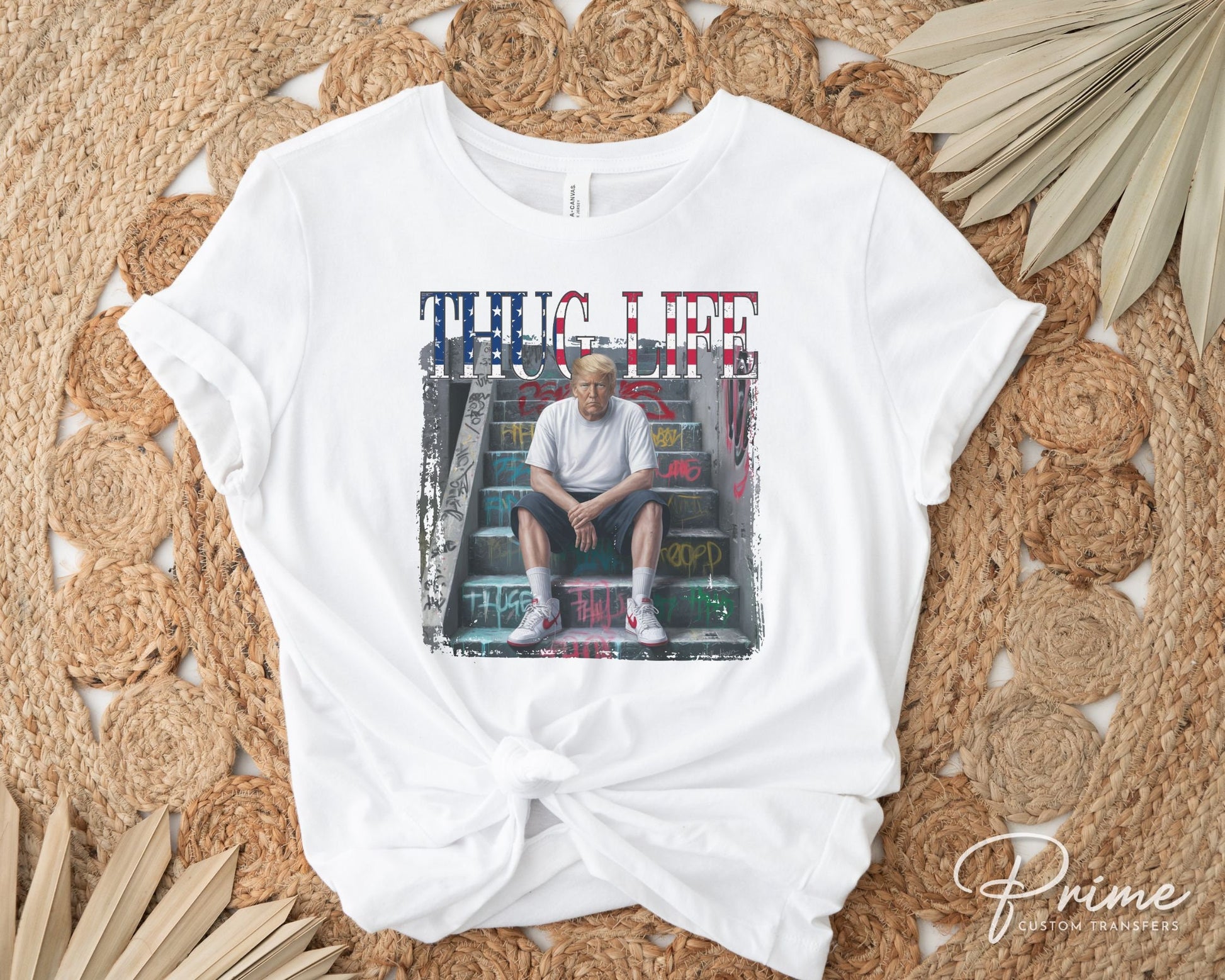 Viral Thug Life President Design DTF Transfers, Ready to Press, T-shirt Transfers, Heat Transfer, Direct to Film, 2024 Election, Trendy