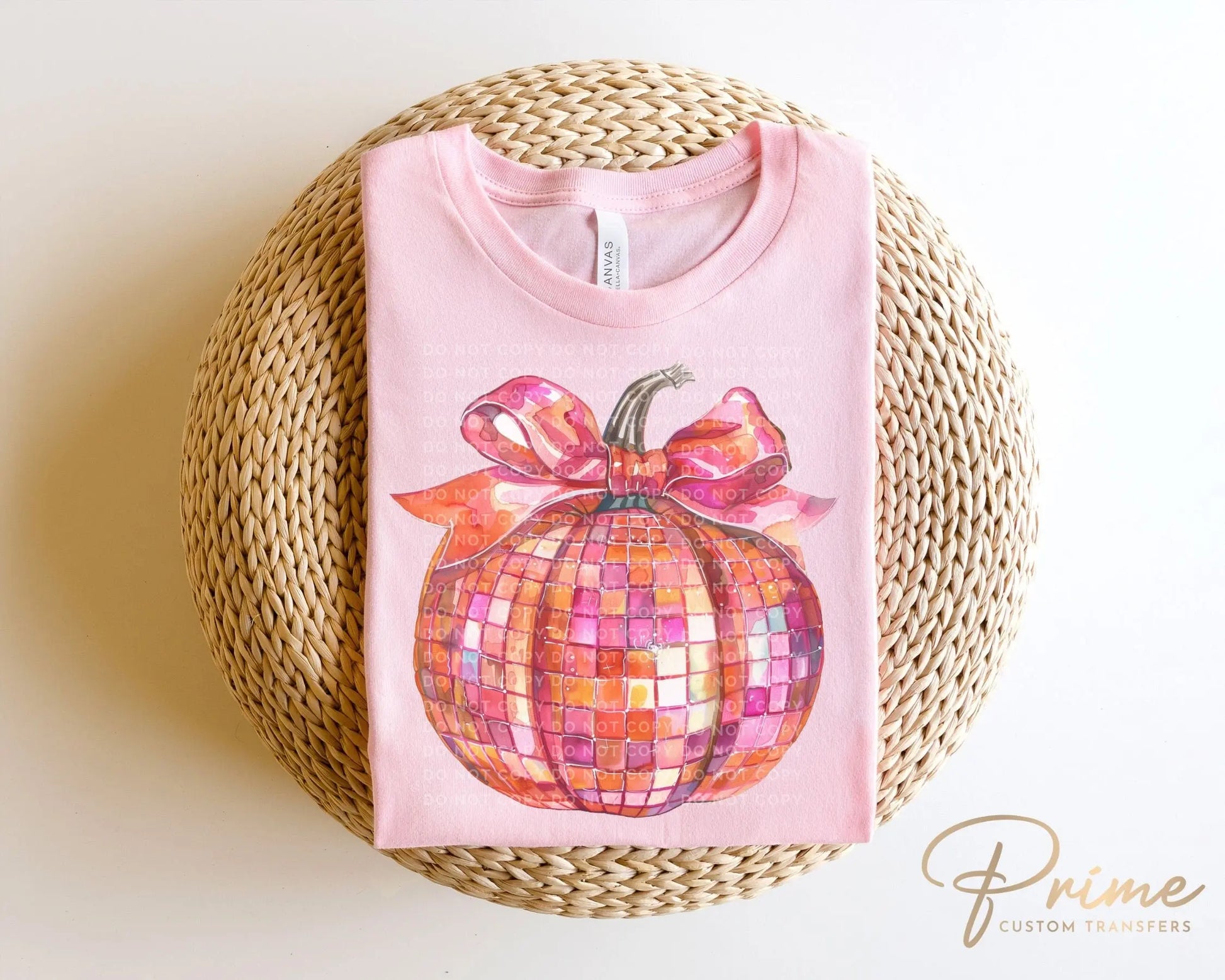 Fall DTF Transfers, Ready to Press, T-shirt Transfers, Heat Transfer, Direct to Film, Trendy, Bow, Coquette, Aesthetic, Disco Pumpkin