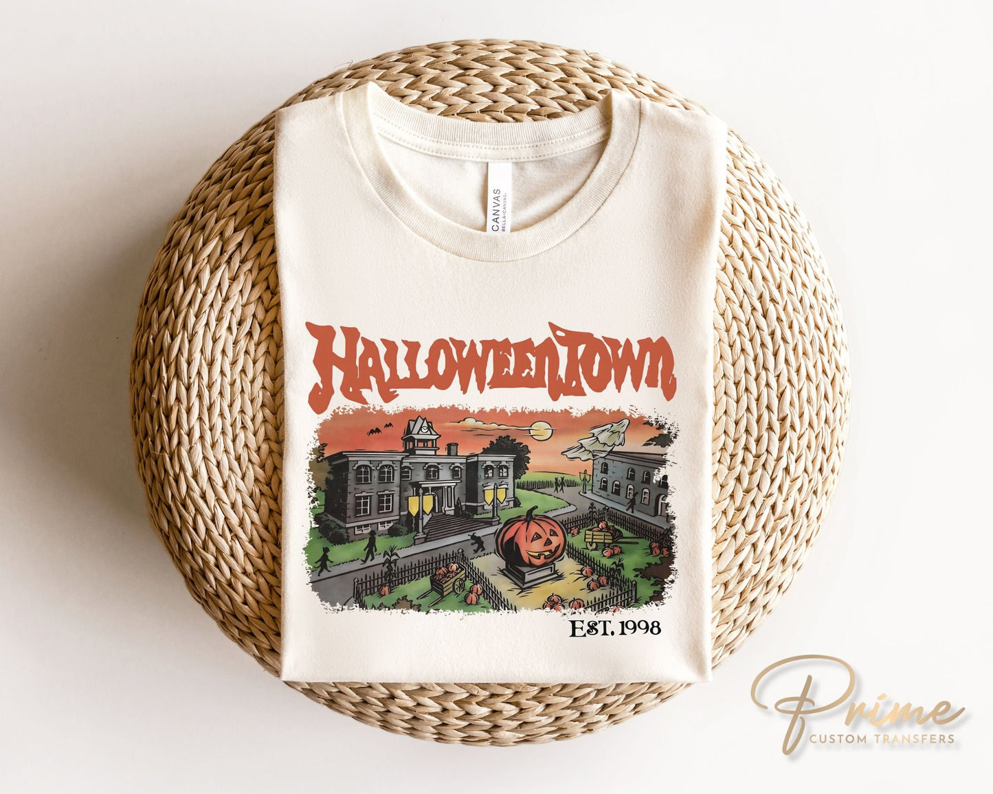 Halloween DTF Transfers, Ready to Press, T-shirt Transfers, Heat Transfer, Direct to Film, Fall, Retro, Vintage, HalloweenTown Est 1998