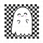 Halloween DTF Transfers, Ready to Press, T-shirt Transfers, Heat Transfer, Direct to Film, Fall, Autumn, Cute Trendy, Checkered Ghost