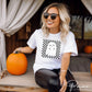 Halloween DTF Transfers, Ready to Press, T-shirt Transfers, Heat Transfer, Direct to Film, Fall, Autumn, Cute Trendy, Checkered Ghost