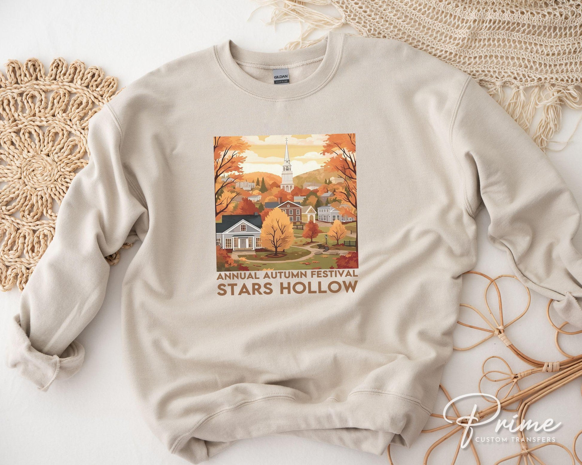 Fall DTF Transfers, Ready to Press, T-shirt Transfers, Heat Transfer, Direct to Film, Stars Hollow Connecticut, Autumn Festival, Trendy