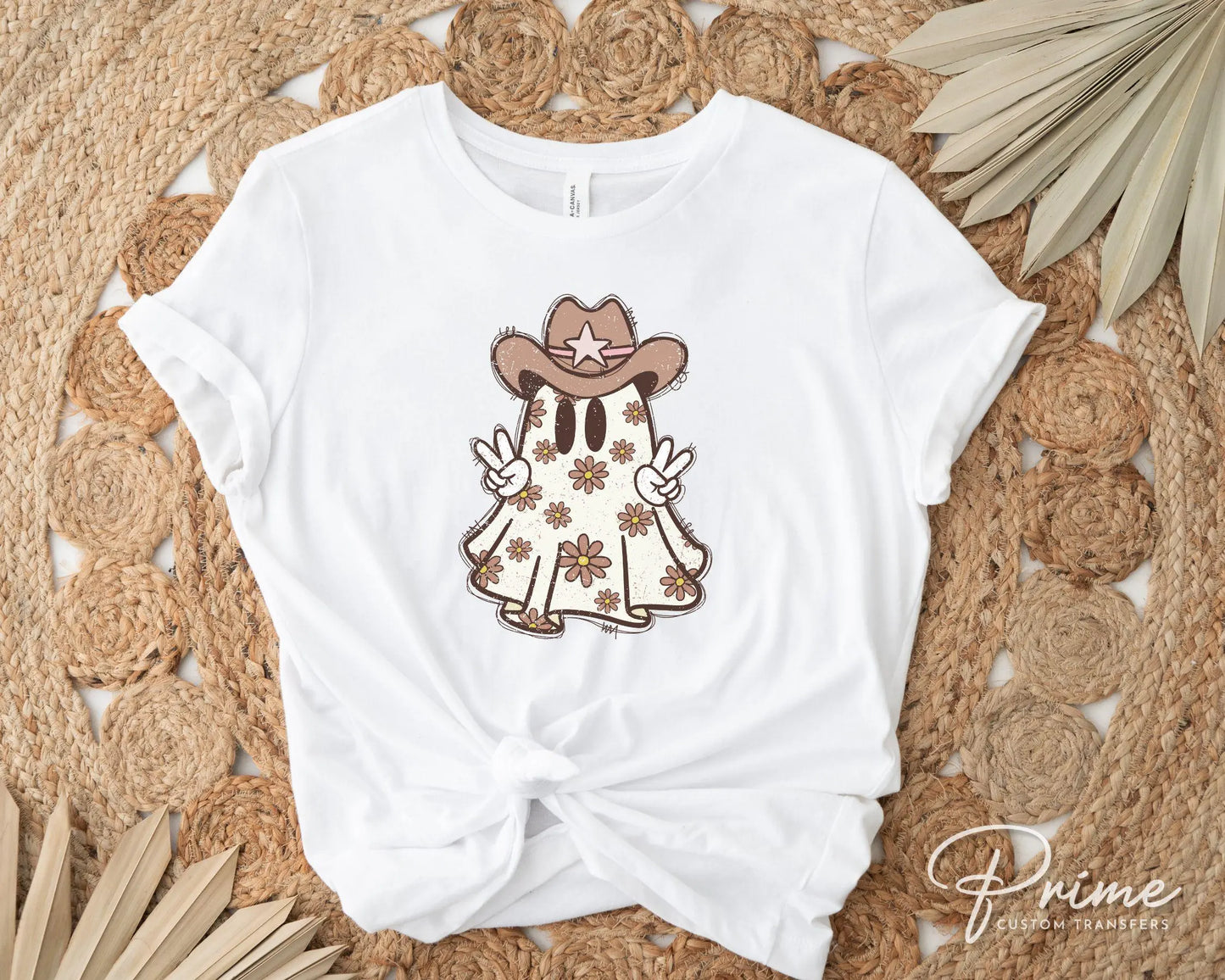 Halloween DTF, Ready to Press, T-shirt Transfers, Heat Transfer, Direct to Film, Fall, Ghostie, Ghost Cowboy, Cowgirl, Western, Trendy