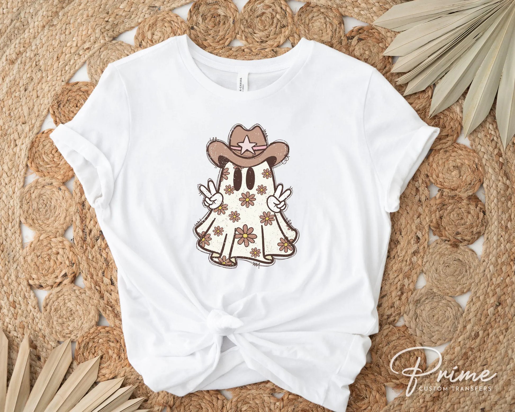 Halloween DTF, Ready to Press, T-shirt Transfers, Heat Transfer, Direct to Film, Fall, Ghostie, Ghost Cowboy, Cowgirl, Western, Trendy