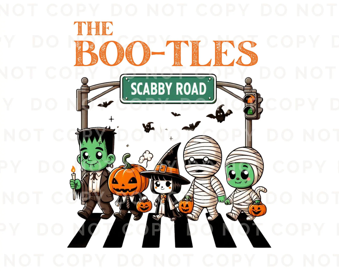 Halloween DTF Transfers, Ready to Press, T-shirt Transfers, Heat Transfer, Direct to Film, Trendy, Trick Or Treat, The Boo-tles Parody