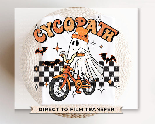 Halloween DTF Transfers, Ready to Press, T-shirt Transfers, Heat Transfer, Direct to Film, Trick or Treat, Ghost, Spooky Season, Cycopath