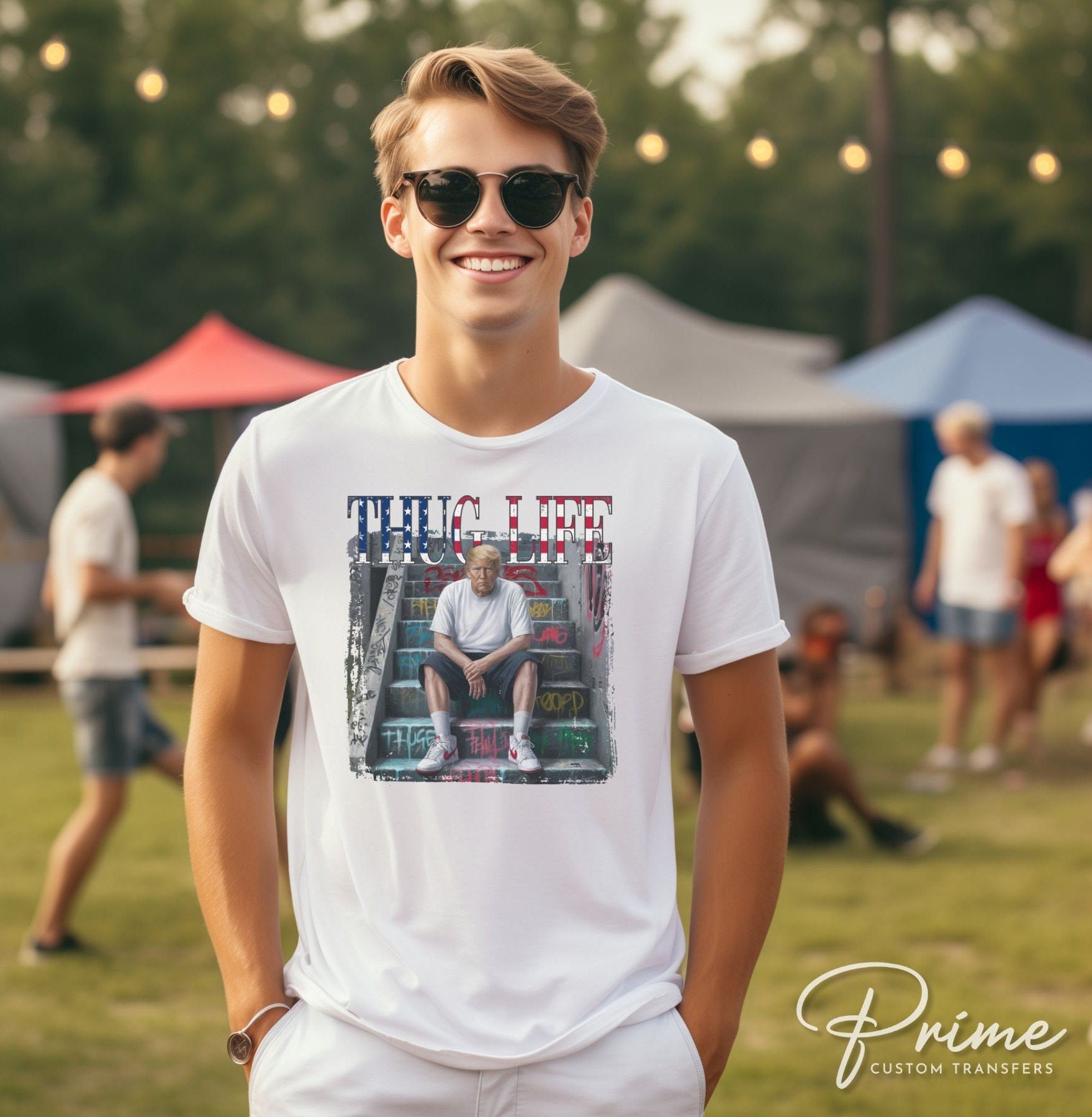 Viral Thug Life President Design DTF Transfers, Ready to Press, T-shirt Transfers, Heat Transfer, Direct to Film, 2024 Election, Trendy