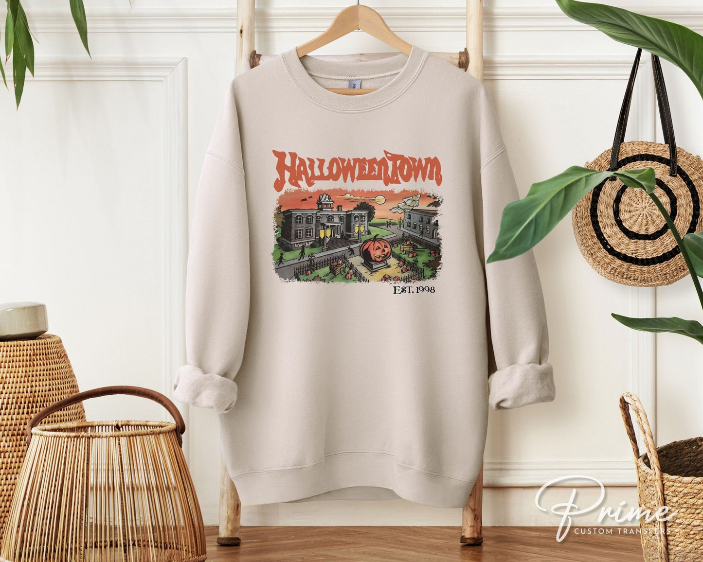 Halloween DTF Transfers, Ready to Press, T-shirt Transfers, Heat Transfer, Direct to Film, Fall, Retro, Vintage, HalloweenTown Est 1998