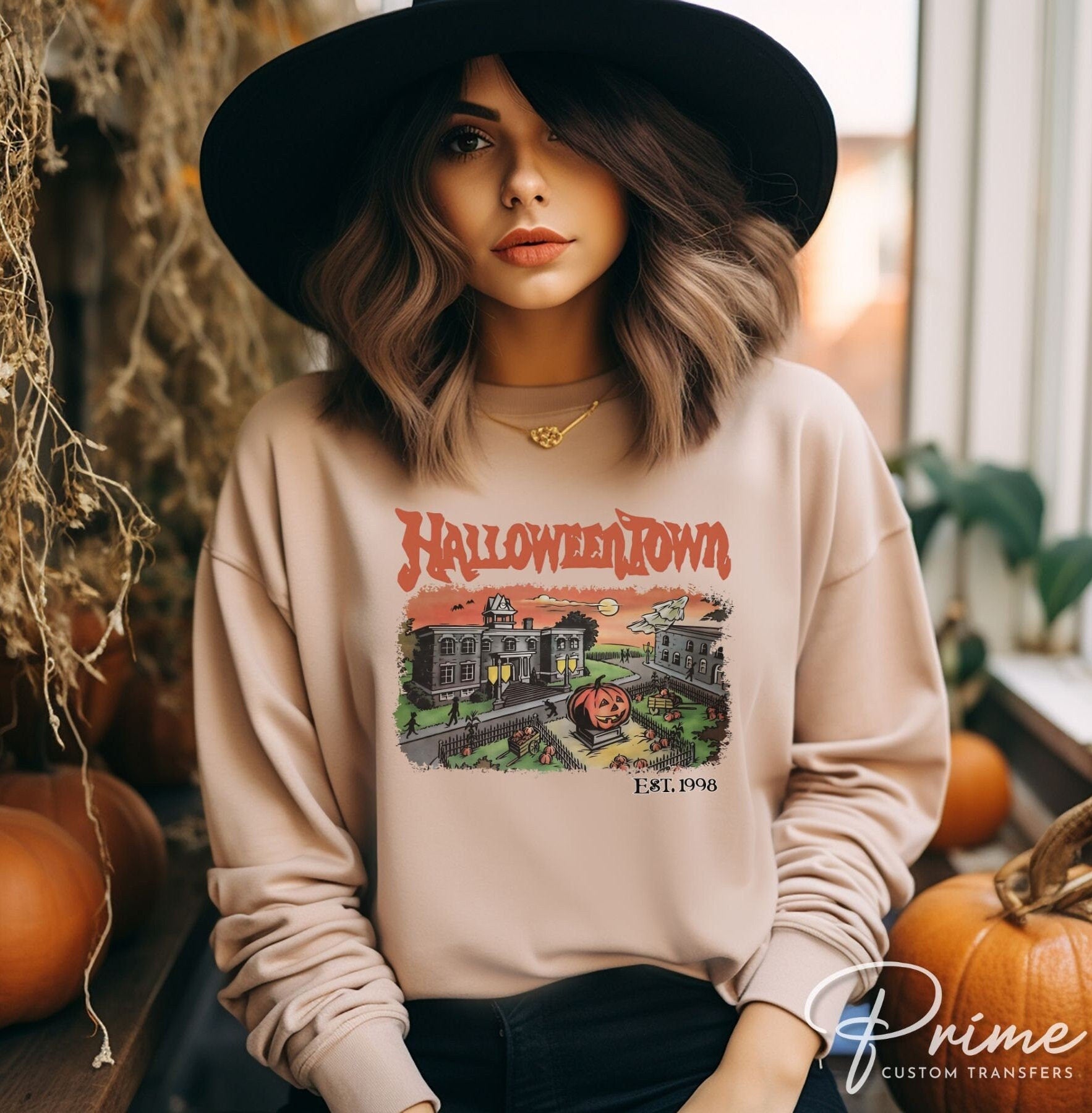 Halloween DTF Transfers, Ready to Press, T-shirt Transfers, Heat Transfer, Direct to Film, Fall, Retro, Vintage, HalloweenTown Est 1998