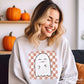 Halloween DTF Transfers, Ready to Press, T-shirt Transfers, Heat Transfer, Direct to Film, Fall, Autumn, Cute Trendy, Checkered Ghost