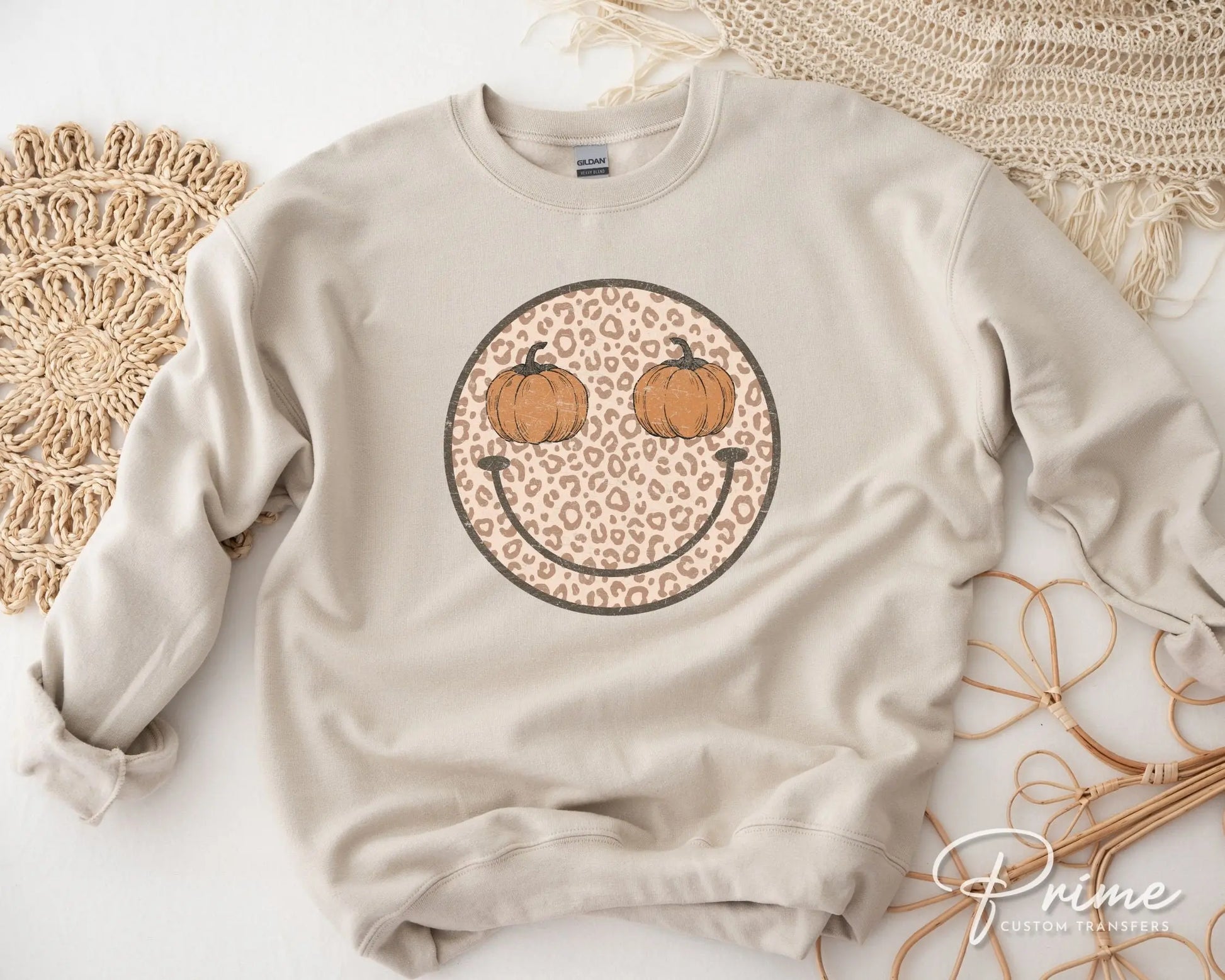 Fall DTF Transfers, Ready to Press, T-shirt Transfers, Heat Transfer, Direct to Film, Leopard, Cheetah, Autumn, Pumpkin Season, Retro