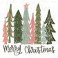 Christmas DTF Transfers, Ready to Press, T-shirt Transfers, Heat Transfer, Direct to Film, Holiday, Watercolor Pastel Christmas Trees