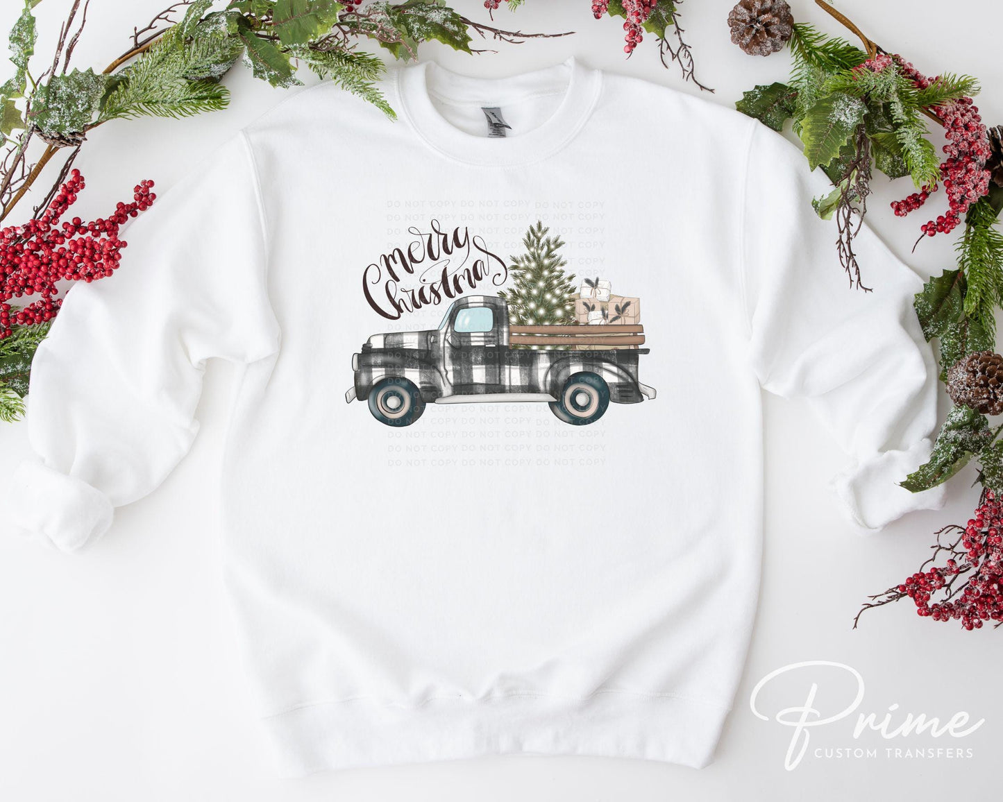 Christmas DTF Transfers, Ready to Press, T-shirt Transfers, Heat Transfer, Direct to Film, Holiday, Buffalo Plaid, Truck, Christmas Tree