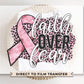 Breast Cancer DTF Transfers, Ready to Press, T-shirt Transfers, Heat Transfer, Direct to Film, Fight, Ribbon, Pink Leopard, Faith Over Fear