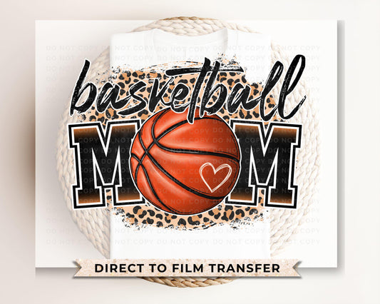 Basketball DTF Transfers, Ready to Press, T-shirt Transfers, Heat Transfer, Direct to Film, Sports Mom, Game Day, Trendy, Leopard, Mama