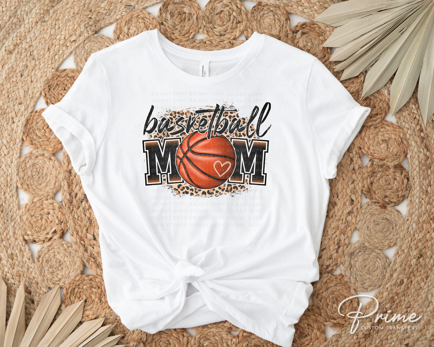 Basketball DTF Transfers, Ready to Press, T-shirt Transfers, Heat Transfer, Direct to Film, Sports Mom, Game Day, Trendy, Leopard, Mama