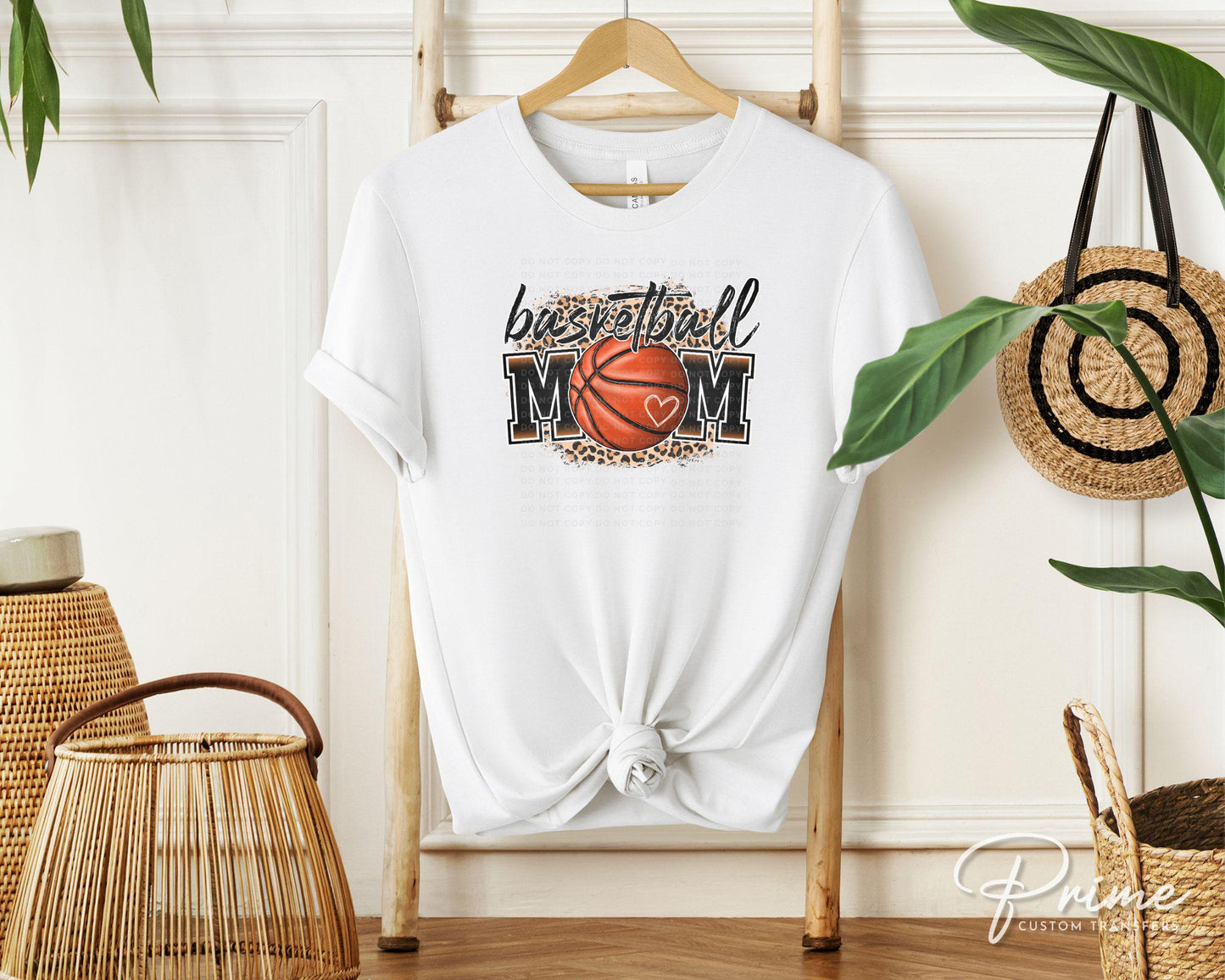 Basketball DTF Transfers, Ready to Press, T-shirt Transfers, Heat Transfer, Direct to Film, Sports Mom, Game Day, Trendy, Leopard, Mama