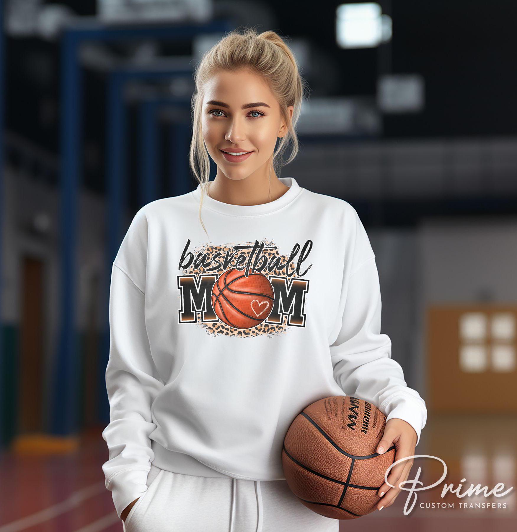 Basketball DTF Transfers, Ready to Press, T-shirt Transfers, Heat Transfer, Direct to Film, Sports Mom, Game Day, Trendy, Leopard, Mama