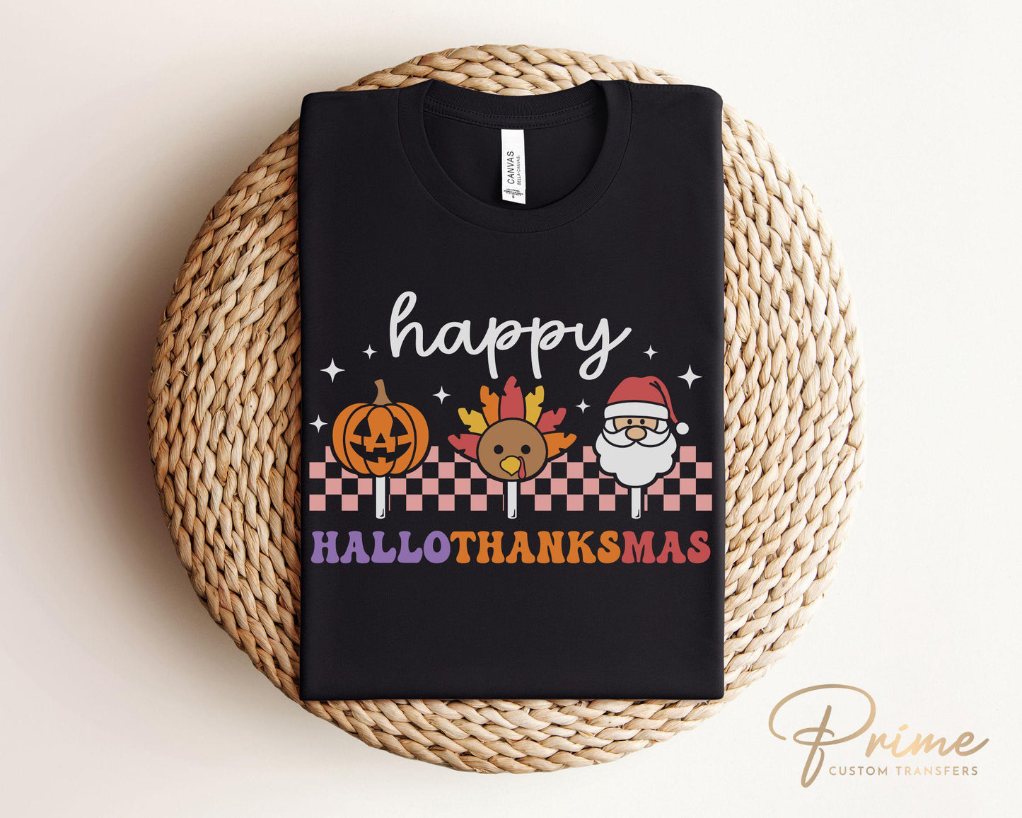 Halloween DTF Transfers, Ready to Press, T-shirt Transfers, Heat Transfer, Direct to Film, Holiday, Christmas, Thanksgiving, HallowThanksMas