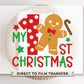 Christmas DTF Transfers, Ready to Press, T-shirt Transfers, Heat Transfer, Direct to Film, Baby Boy, Girl, Holiday, My 1st Christmas