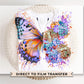 Butterfly DTF Transfers, Ready to Press, T-shirt Transfers, Heat Transfer, Direct to Film, Flowers, Spring, Cute, Girly, Floral Butterfly