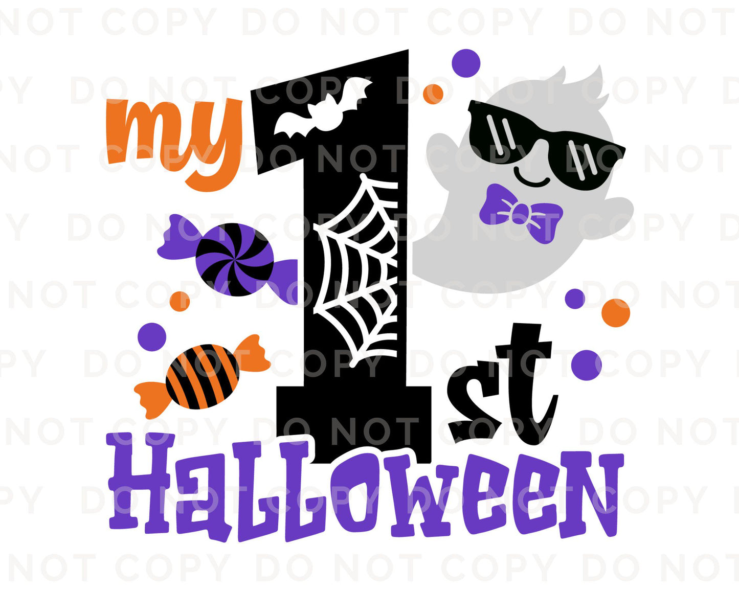 Halloween DTF Transfers, Ready to Press, T-shirt Transfers, Heat Transfer, Direct to Film, Baby Boy, Holiday, Fall, Ghost, My 1st Halloween