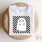 Halloween DTF Transfers, Ready to Press, T-shirt Transfers, Heat Transfer, Direct to Film, Fall, Autumn, Cute Trendy, Checkered Ghost