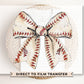 Baseball DTF Transfers, Ready to Press, T-shirt Transfers, Heat Transfer, Direct to Film, Sports Mom, Game Day, Retro Baseball Bow