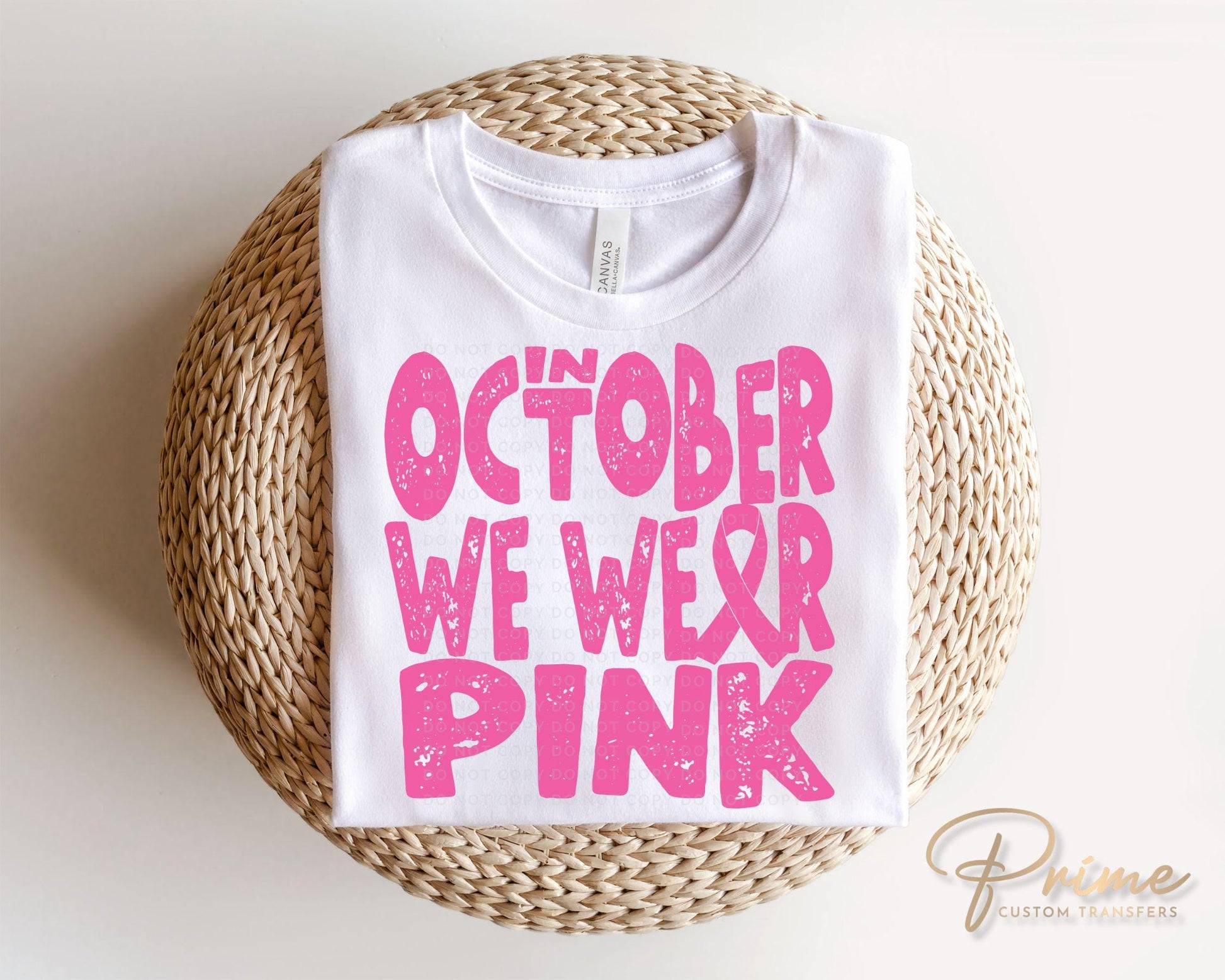 Breast Cancer DTF Transfers, Ready to Press, T-shirt Transfers, Heat Transfer, Direct to Film, Fight, Ribbon, Cancer Awareness, We Wear Pink