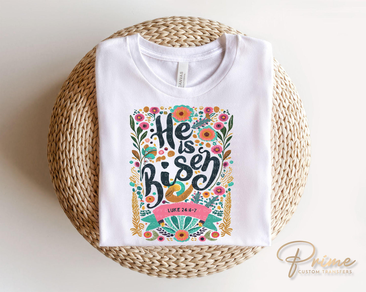 Easter DTF Transfers, Ready to Press, T-shirt Transfers, Heat Transfer, Direct to Film, Spring, Jesus, Resurrection, Christian, He Is Risen