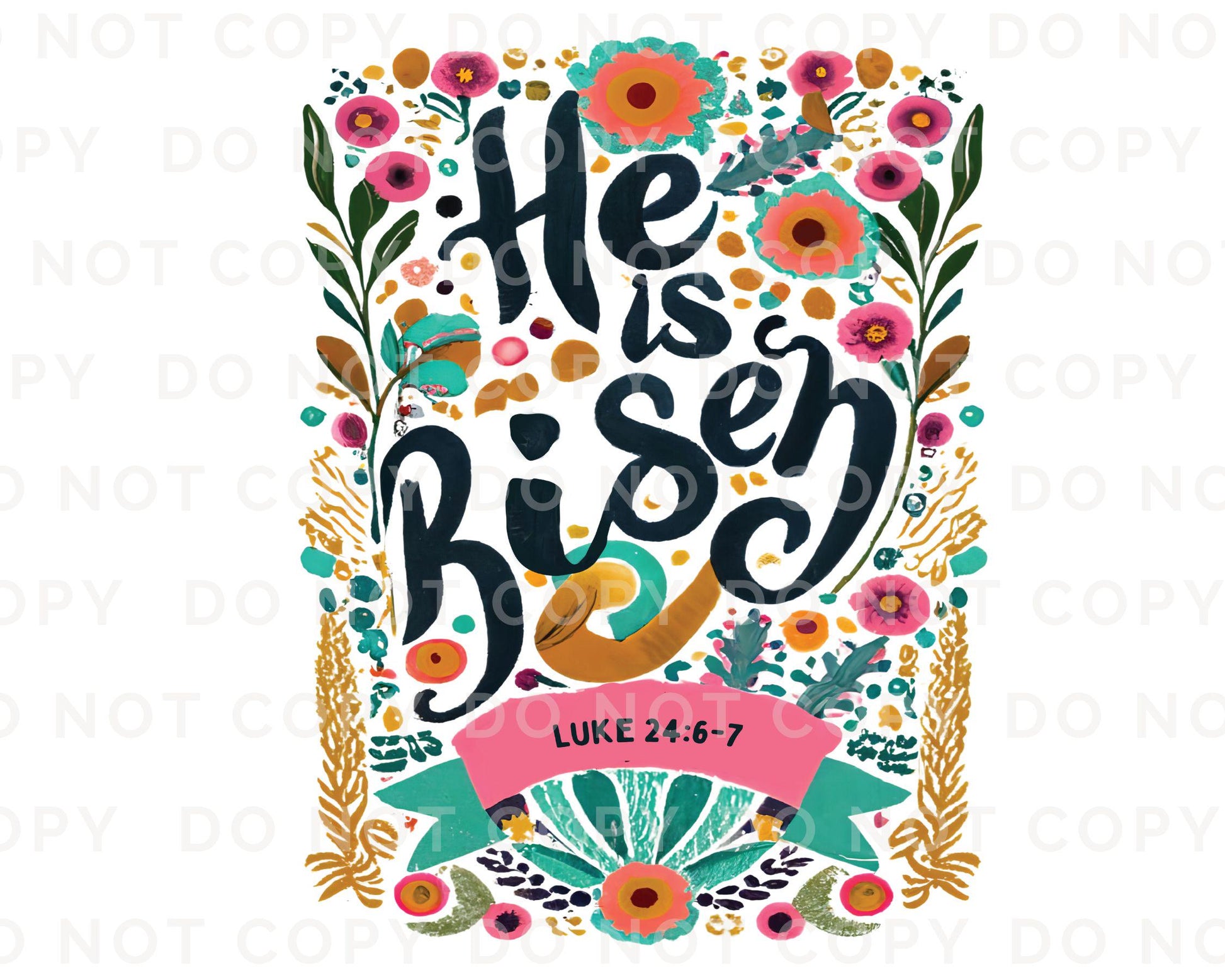 Easter DTF Transfers, Ready to Press, T-shirt Transfers, Heat Transfer, Direct to Film, Spring, Jesus, Resurrection, Christian, He Is Risen