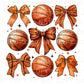 Basketball DTF Transfers, Ready to Press, T-shirt Transfers, Heat Transfer, Direct to Film, Sports Mom, Coquette Bow, Game Day, Trendy