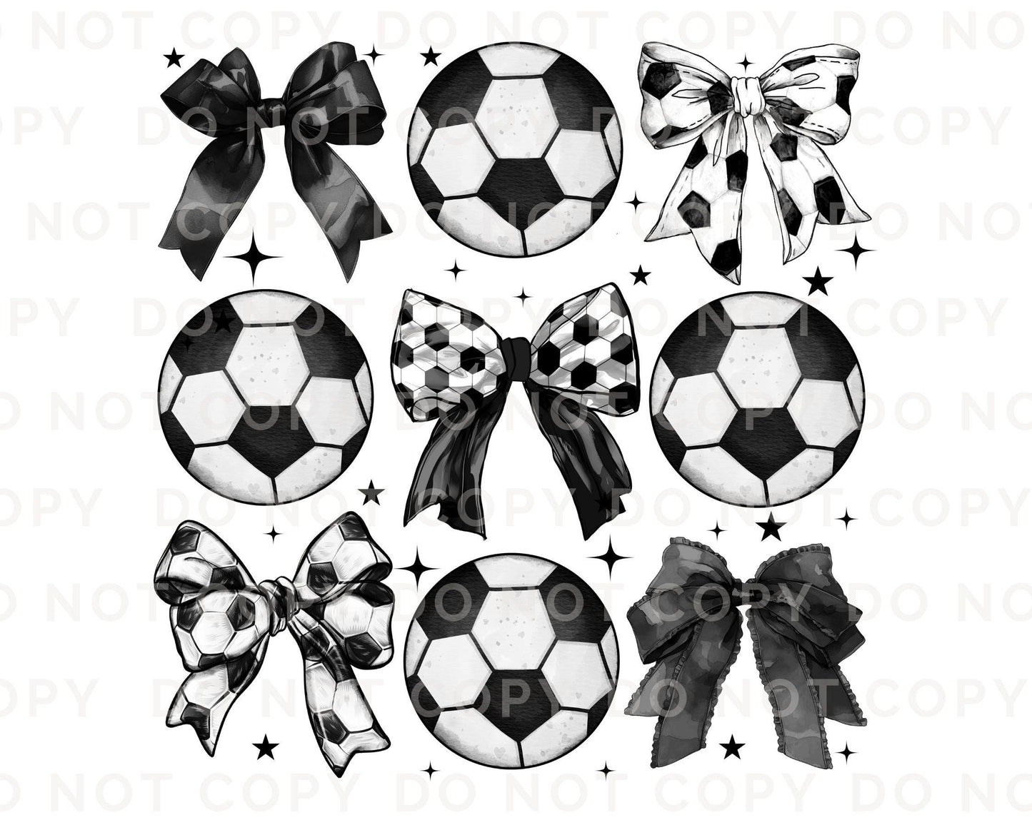 Soccer DTF Transfers, Ready to Press, T-shirt Transfers, Heat Transfer, Direct to Film, Cold Peel, Sports Mom, Girly, Coquette Soccer Bows