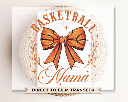 Basketball DTF Transfers, Ready to Press, T-shirt Transfers, Heat Transfer, Direct to Film, Sports Mom, Coquette Bow, Game Day, Mama