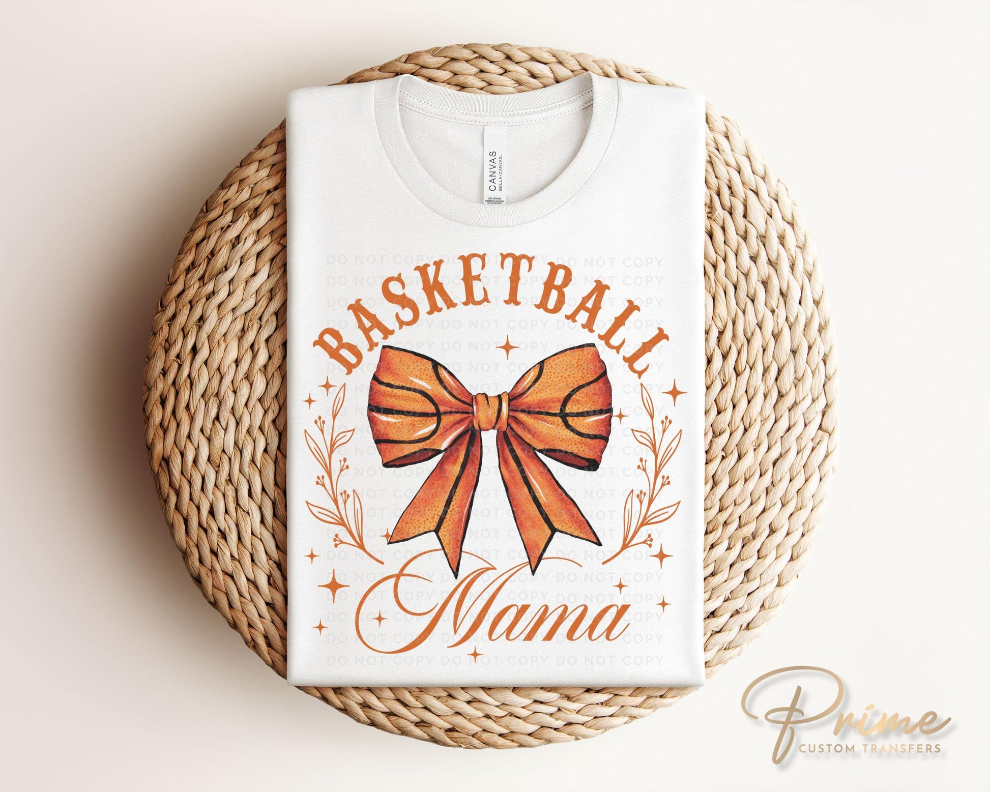 Basketball DTF Transfers, Ready to Press, T-shirt Transfers, Heat Transfer, Direct to Film, Sports Mom, Coquette Bow, Game Day, Mama