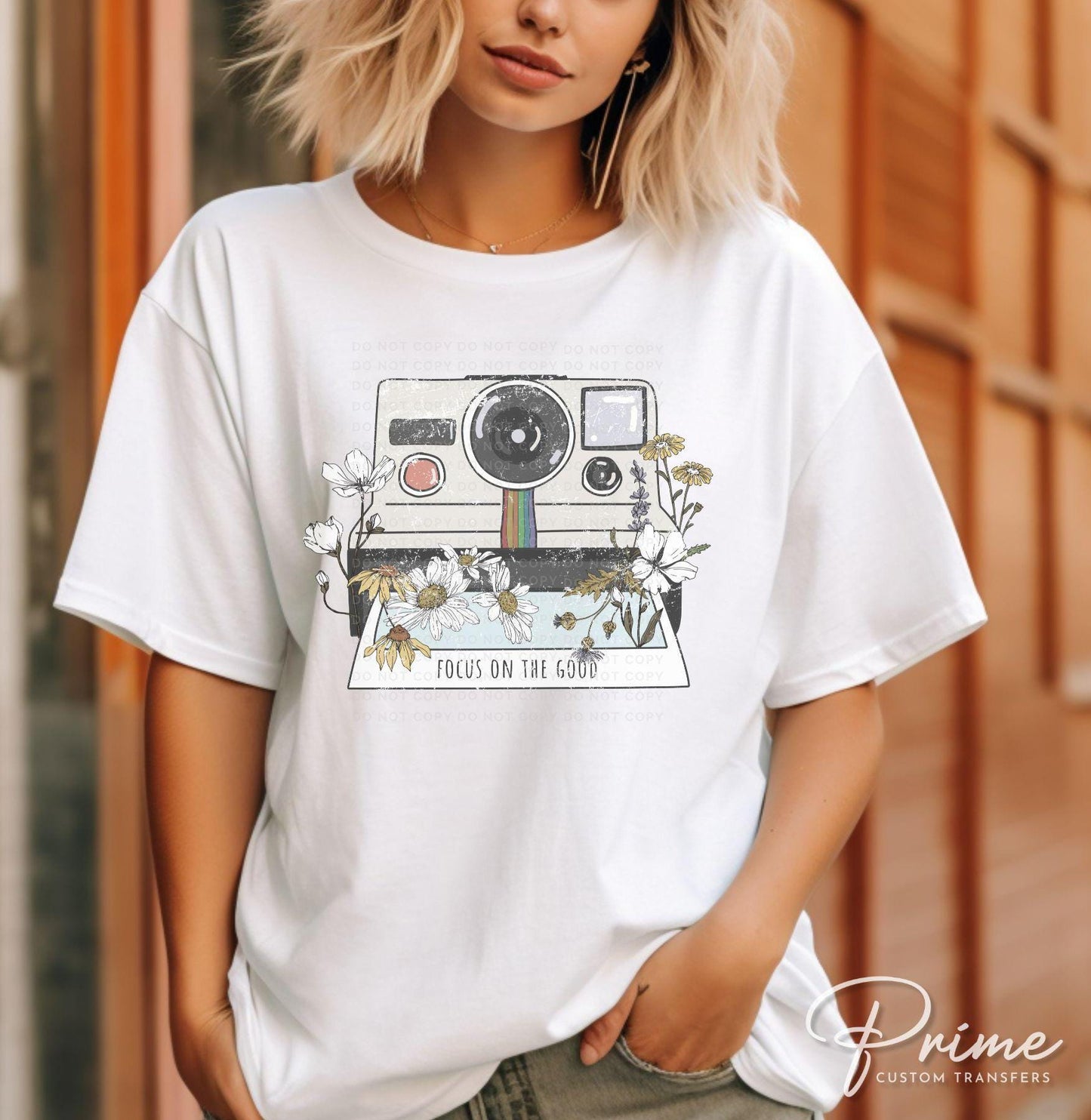 Mental Health DTF Transfers, Ready to Press, T-shirt Transfers, Heat Transfer, Direct to Film, Camera, Motivational, Focus on The Good