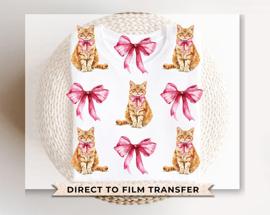 Cat Mom DTF Transfers, Ready to Press, T-shirt Transfers, Heat Transfer, Direct to Film, Pets, Mama, Fur, Kitten, Bows, Paw, Cat Coquette