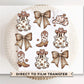 Halloween DTF, Ready to Press, T-shirt Transfers, Heat Transfer, Direct to Film, Fall, Ghostie, Ghost Cowboy, Bows, Western, Trendy