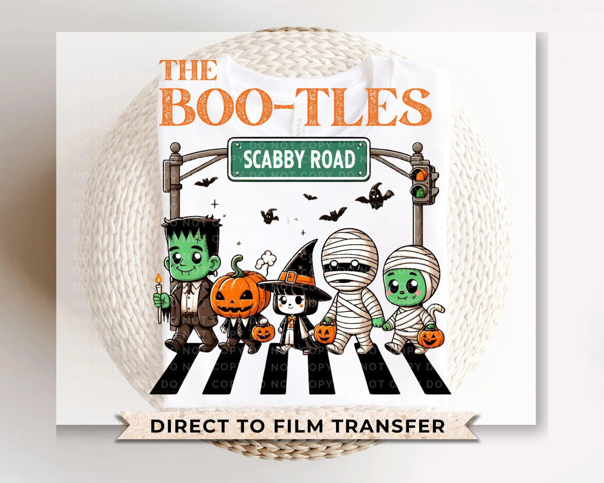 Halloween DTF Transfers, Ready to Press, T-shirt Transfers, Heat Transfer, Direct to Film, Trendy, Trick Or Treat, The Boo-tles Parody
