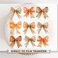 Fall DTF Transfers, Ready to Press, T-shirt Transfers, Heat Transfer, Direct to Film, Cold Peel, Trendy, Pumpkin, Cute, Coquette Autumn Bows