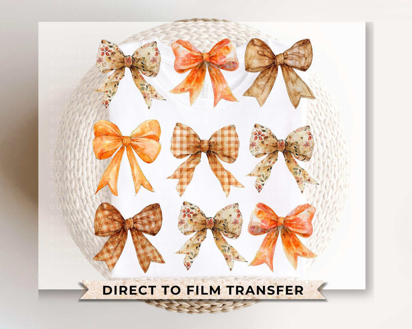 Fall DTF Transfers, Ready to Press, T-shirt Transfers, Heat Transfer, Direct to Film, Cold Peel, Trendy, Pumpkin, Cute, Coquette Autumn Bows